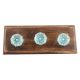 Water Octagon Shape Glass Wooden Hooks